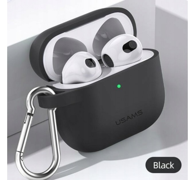 Usams Чохол Usams US-BH741 Silicon для Apple AirPods 3 Black (BH741AP01)