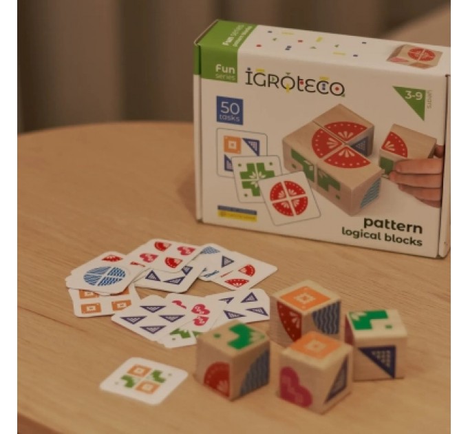 Розвиваюча іграшка Ігротеко Логічні кубики Склади візерунок (900477)