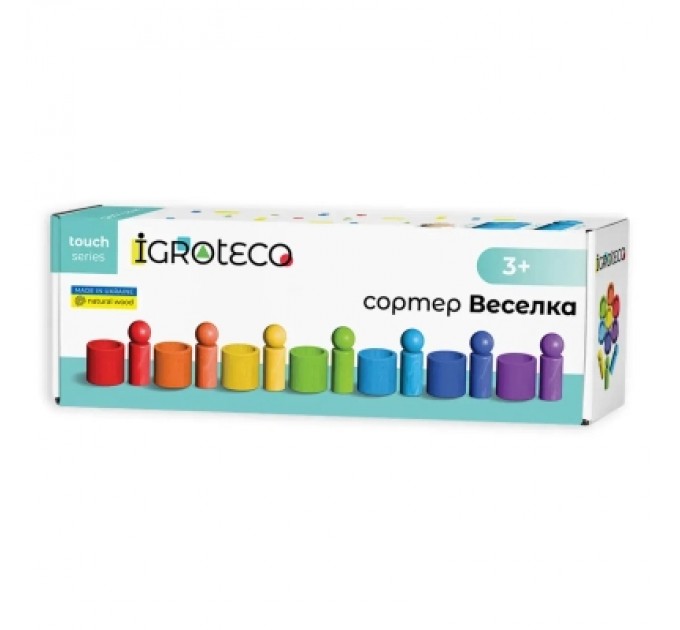 Ігротеко Розвиваюча іграшка Ігротеко Дерев'яний сортер Веселка (900712)