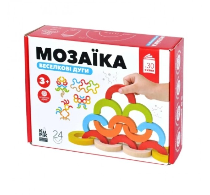 Ігротеко Розвиваюча іграшка Ігротеко Мозаїка ВЕСЕЛКОВІ ДУГИ 24 елементів (900507)