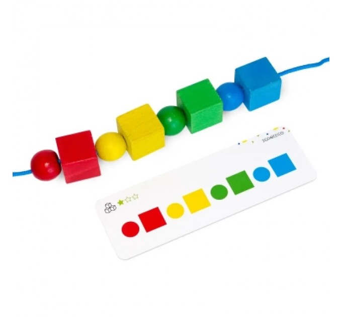 Ігротеко Розвиваюча іграшка Ігротеко шнурівка для малюків Геометрика (900019)