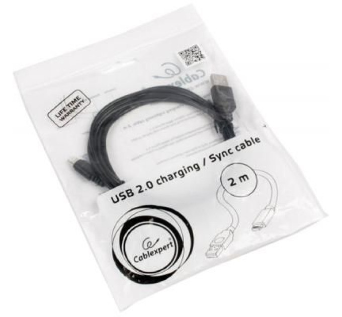 Cablexpert Дата кабель USB 2.0 AM to Lightning 2.0m Cablexpert (CC-USB2-AMLM-2M)