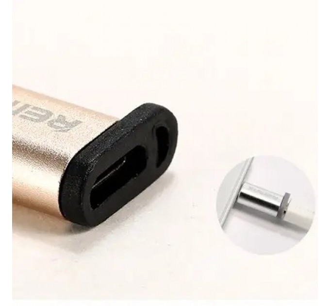 Remax Адаптер Remax RA-USB1 Feliz microUSB-USB Type-C Gold (6954851289807)