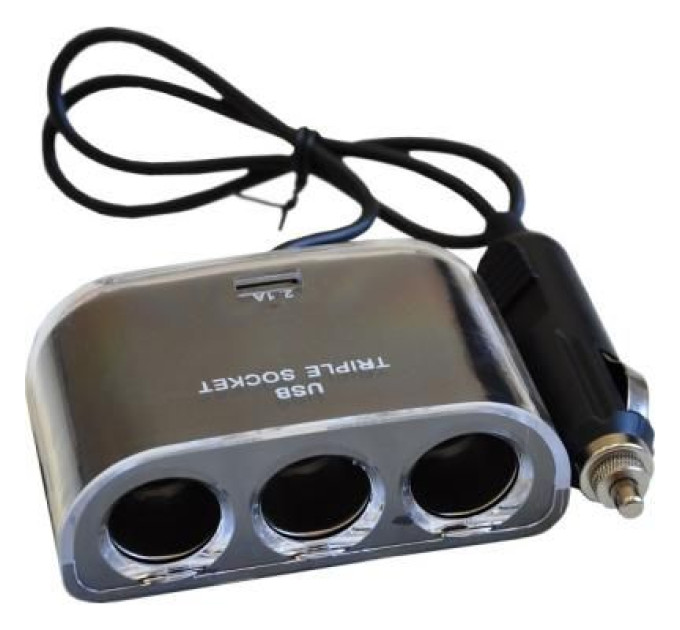 Atcom Зарядний пристрій Atcom ES-09 (HUB 3*DC12 + 1*USB, 2.1A) (13151)
