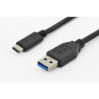 Дата кабель USB 3.0 Type-C to AM 1.0m Digitus (AK-300136-010-S)