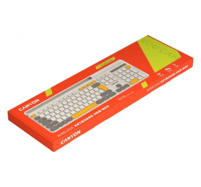 Клавіатура Canyon HKB-W03 Wireless UA Beige (CNS-HKBW03BG)