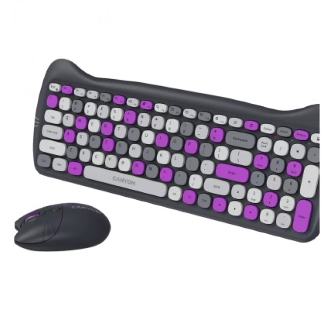 Canyon Комплект Canyon HSET-W6 Kitty Edition Wireless UA Violet (CNS-HSETW6VT)
