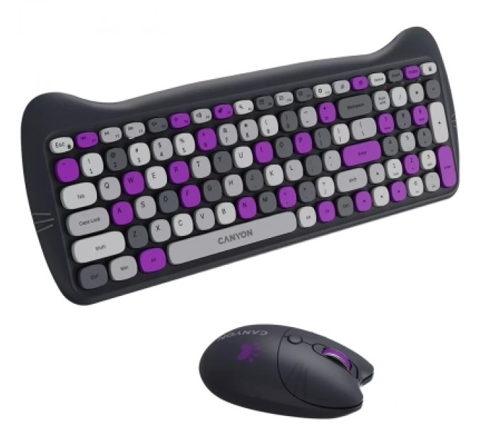 Canyon Комплект Canyon HSET-W6 Kitty Edition Wireless UA Violet (CNS-HSETW6VT)