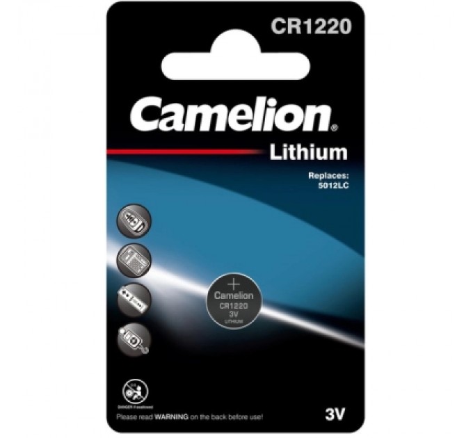 Батарейка CR 1220 Lithium * 1 Camelion (CR1220-BP1)
