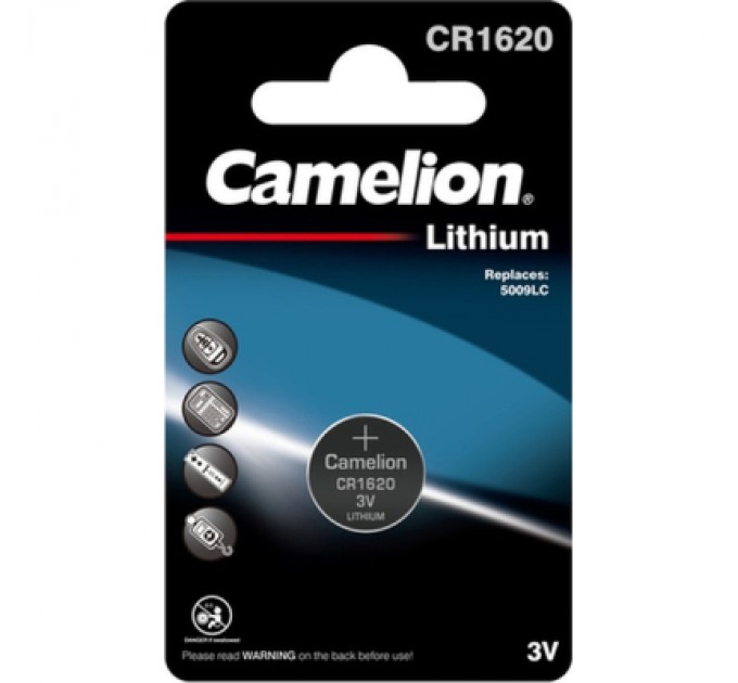 Батарейка CR 1620 Lithium * 1 Camelion (CR1620-BP1)