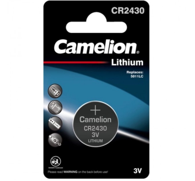 Camelion Батарейка CR 2430 Lithium * 1 Camelion (CR2430-BP1)