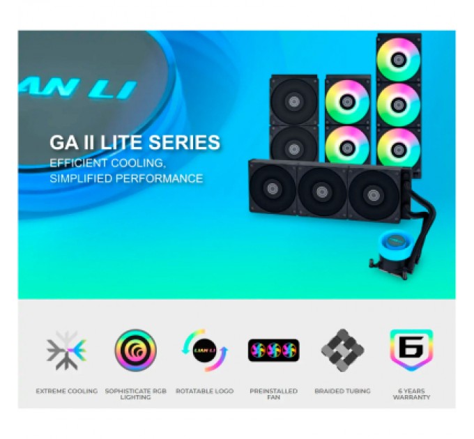 Lian Li Система рідинного охолодження Lian Li GA II Lite 360R, Black (G89.GA2L36RB.00)