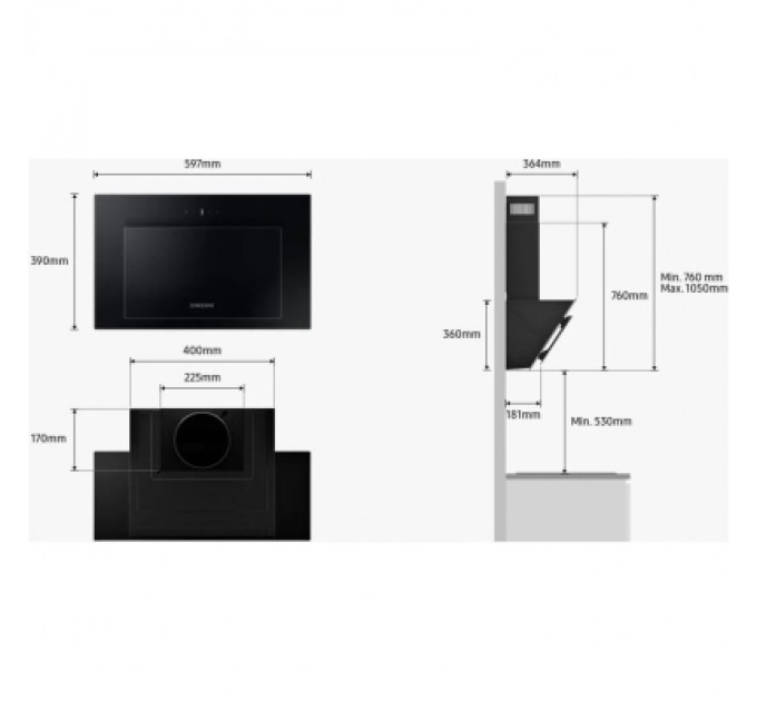 Витяжка кухонна Samsung NK24B3501VB/WT