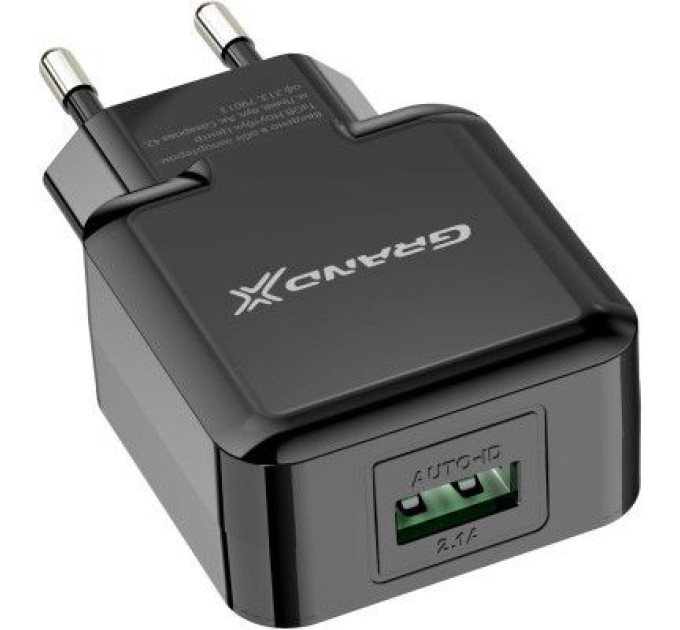 Grand-X Зарядний пристрій Grand-X CH-03B (5V/2,1A) Black (CH-03B)