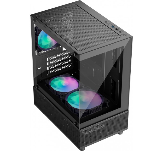 1stPlayer Корпус 1stPlayer Mi2-A-BK-2F7R-1F7 Black без БЖ