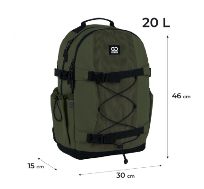 GoPack Рюкзак шкільний GoPack Education Teens 186 хакі (GO25-186L-3)