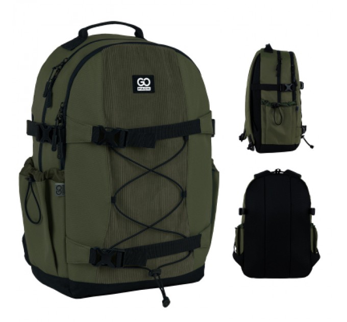 GoPack Рюкзак шкільний GoPack Education Teens 186 хакі (GO25-186L-3)