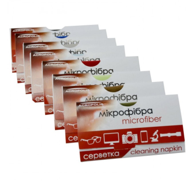 Серветки Acropolis A-90/07 microfiber 19*17см random color, поштучно (A90-07)