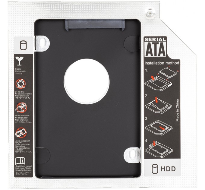 PowerPlant Адаптер HDD 2.5" для ноутбука у відсік CD-ROM PowerPlant HB390007 (9.5 мм)