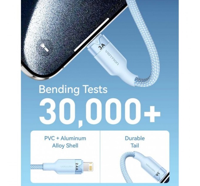 Vention Кабель Vention USB - USB Type-С/microUSB/Lightning (M/M), 60W, 3А, 1.5 m, Black (CTPBG)