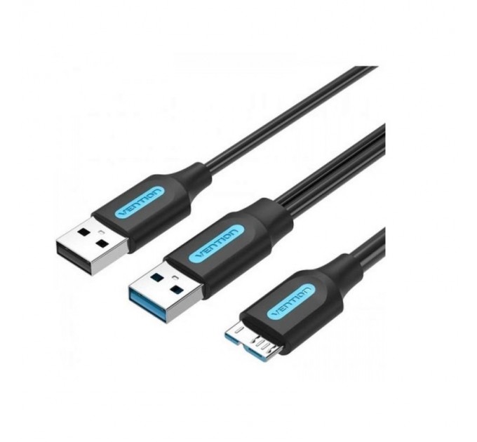 Vention Кабель для принтера Vention 2in1 USB - USB Type-B 3.0 (M/M), 1 м, Black (CQPBF)