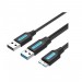 Vention Кабель для принтера Vention 2in1 USB - USB Type-B 3.0 (M/M), 1 м, Black (CQPBF)