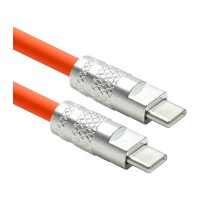 Кабель PowerPlant USB Type-C - USB Type-C (M/M) PD 120W, 3м, Orange (CA913923)