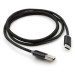 Vinga Дата кабель USB 2.0 AM to Type-C 1m LED black Vinga (VCPDCTCLED1BK)