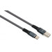 Vinga Дата кабель USB 2.0 AM to Type-C 1m flat nylon gray Vinga (VCPDCTCFNB1GR)