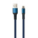 Vinga Дата кабель USB 2.0 AM to Micro 5P 1m flat nylon blue Vinga (VCPDCMFNB1B)