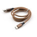 Vinga Дата кабель USB 2.0 AM to Type-C nylon 1m brown Vinga (VCPDCTCNB21BR)