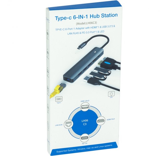 Blueendless Концентратор USB Type-C Blueendless Space Grey (CA913909)