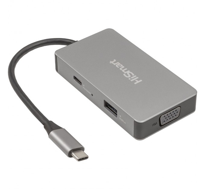 HiSmart Концентратор USB Type-C HiSmart Grey (CA913879)