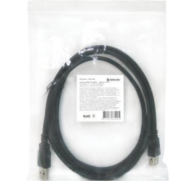 Defender Дата кабель USB 2.0 AM/AF 1.8m USB02-06 Defender (87456)