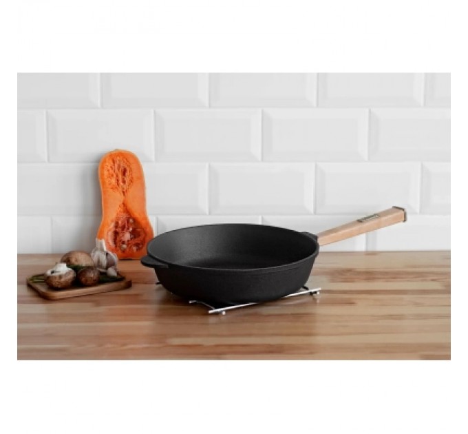 Сковорода Brizoll Optima чавунна з ручкою 260х60 мм (O2660-P)