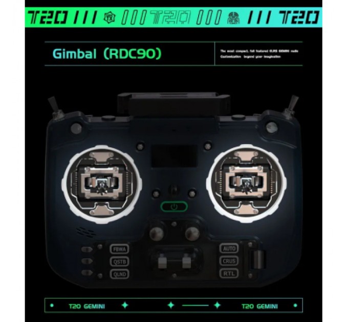 Jumper Пульт управління для дрона Jumper T20 V2 GEMINI ELRS 2.4G RDC90 (C10119)