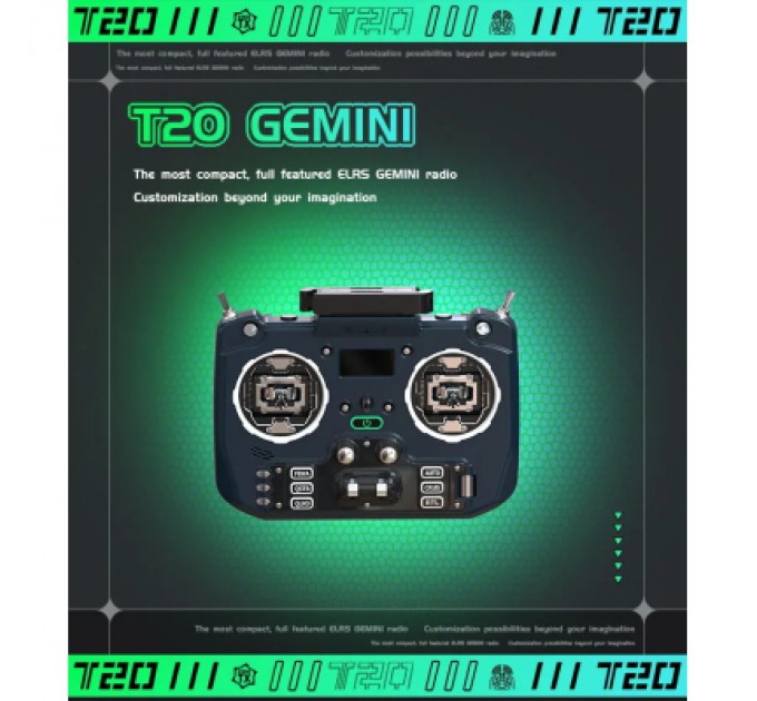 Jumper Пульт управління для дрона Jumper T20 V2 GEMINI ELRS 2.4G RDC90 (C10119)