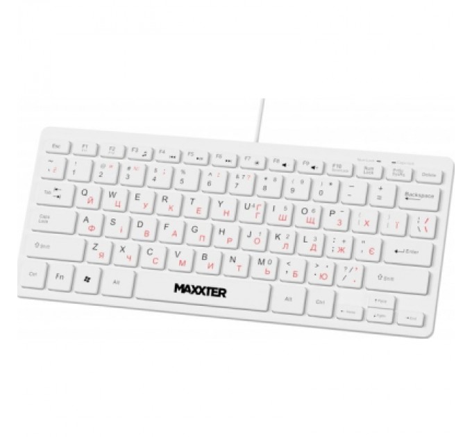 Клавіатура Maxxter KBM-C01W-UA USB UA White (KBM-C01W-UA)