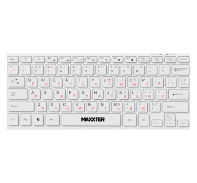 Клавіатура Maxxter KBM-C01W-UA USB UA White (KBM-C01W-UA)