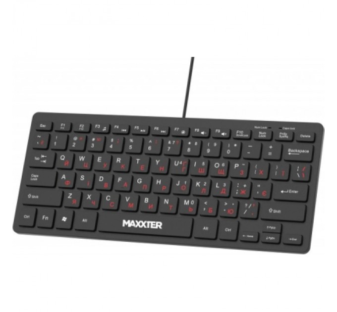 Клавіатура Maxxter KBM-C01B-UA USB UA Black (KBM-C01B-UA)