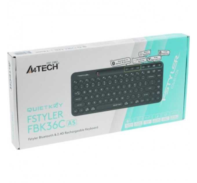 A4Tech Клавіатура A4Tech FBK36C Wireless/Bluetooth Black (4711421000222)