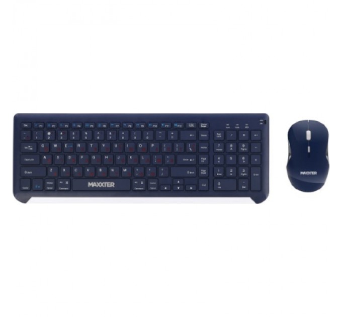 Maxxter Комплект Maxxter KMS-WCM-01BL-UA Wireless UA Blue (KMS-WCM-01BL-UA)