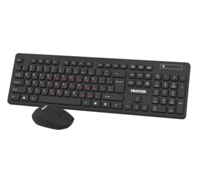 Комплект Maxxter KMS-WCM-02B-UA Wireless UA Black (KMS-WCM-02B-UA)