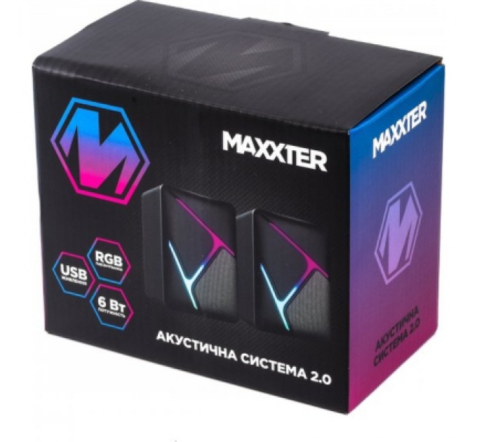 Maxxter Акустична система Maxxter CSP-U004RGB USB Black (CSP-U004RGB)
