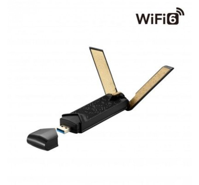 Мережева карта Wi-Fi ASUS USB-AX56 AX1800 USB 3.0 WPA3 MU-MIMO OFDMA (USB-AX56)