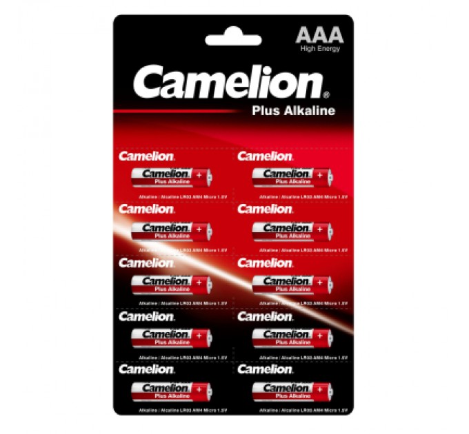 Батарейка Camelion AAA LR03 Plus Alkaline * 10 (LR03-BP1x10P)