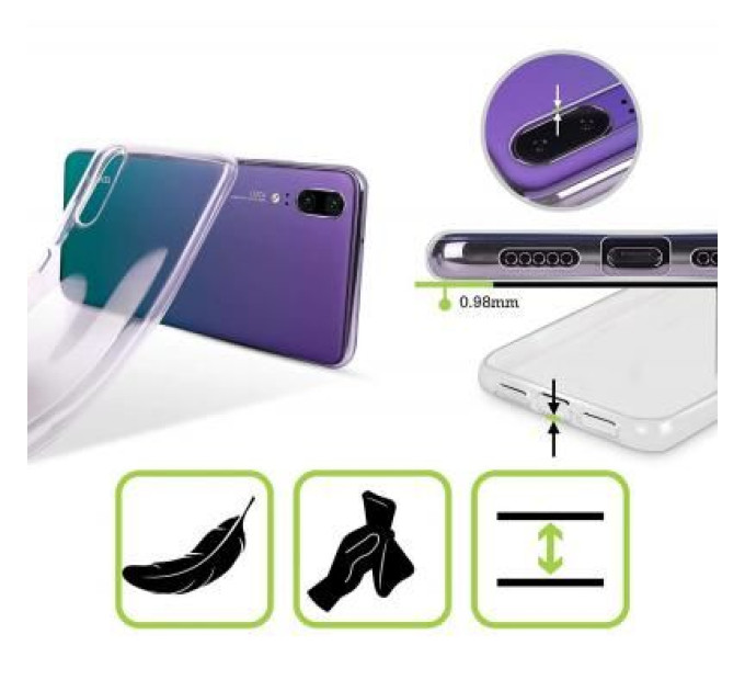 Laudtec Чохол до мобільного телефона Laudtec для Huawei Y7 2019 Clear tpu (Transperent) (LC-HY72019T)