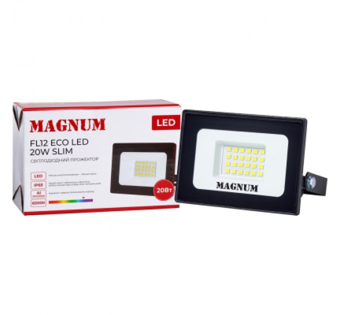 MAGNUM Прожектор MAGNUM FL12 ECO LED 20Вт slim 6500К IP65 (90018081)