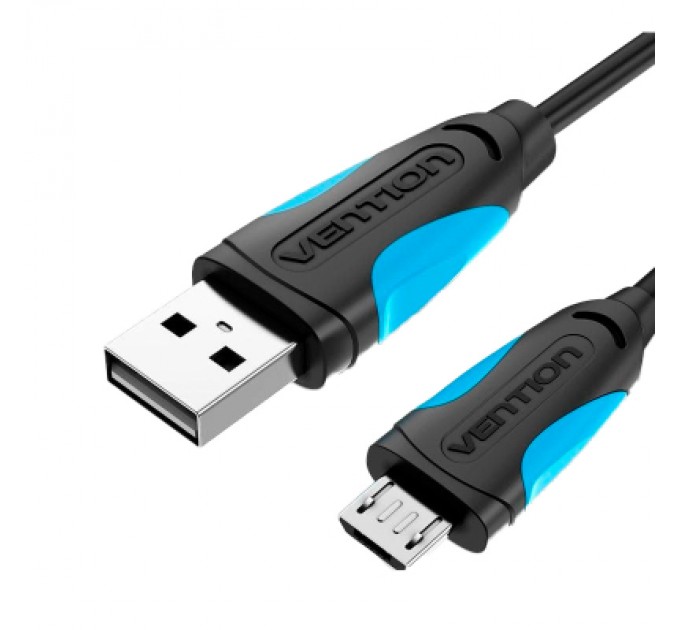 Vention Дата кабель USB 2.0 AM to Micro 5P 0.5m Black Vention (VAS-A08-B050)