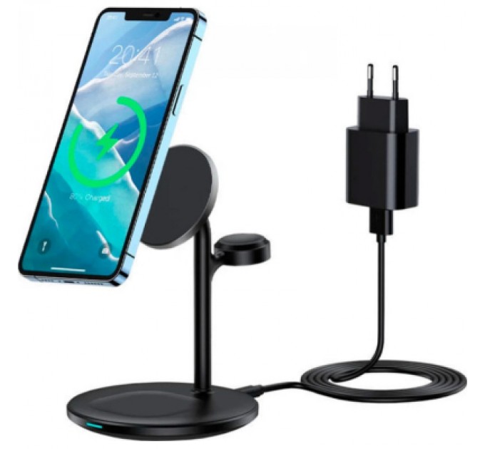 Choetech Зарядний пристрій Choetech 15W 3-in-1 Magnetic Wireless Fast Charger black (T585-F-101-CCBK)